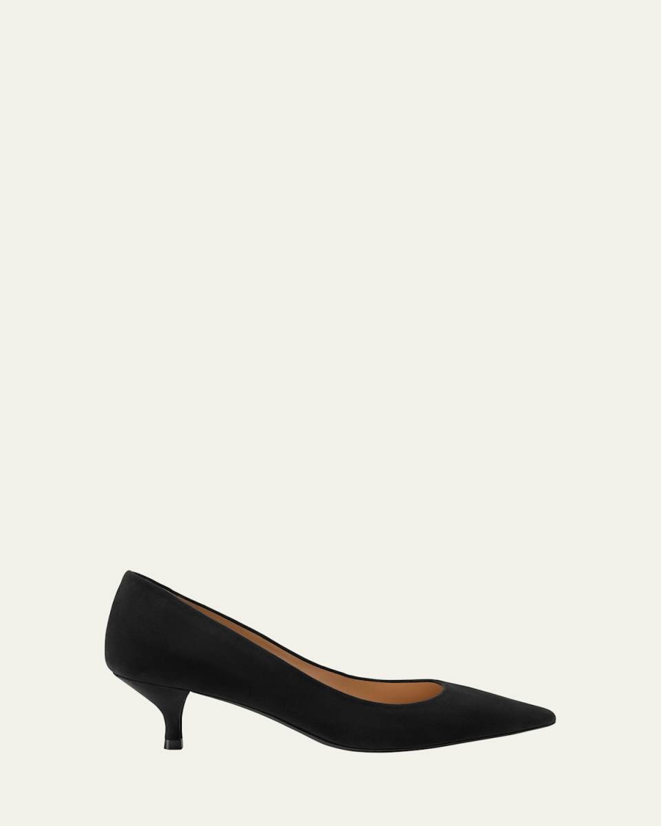 Stuart Suede Kitten Pumps